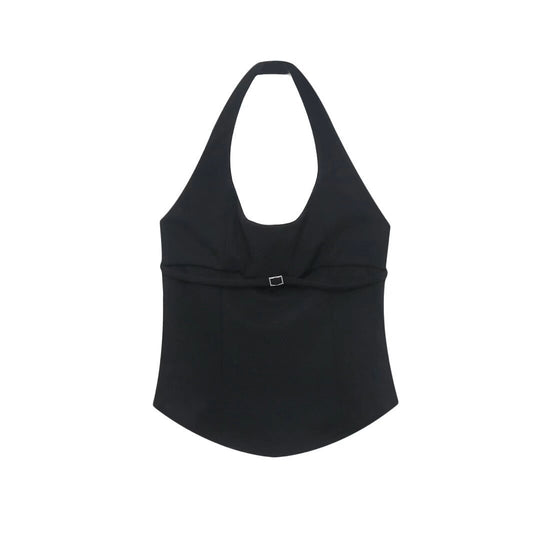 Damen elegantes Neckholder-Oberteil mit raffiniertem Knoten-Detail R&B
