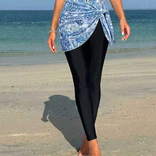 Damen Sportlicher Surfanzug mit asymmetrischem Schnitt und Wickeldetail R&B