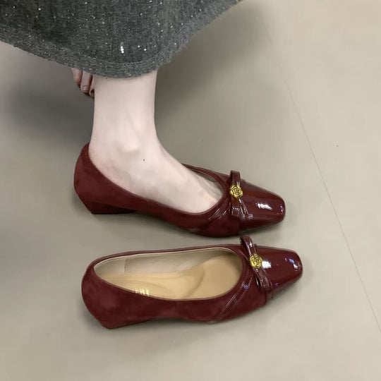 Damen elegante Ballerinas mit dekorativer Schleife und komfortablem Fußbett R&B
