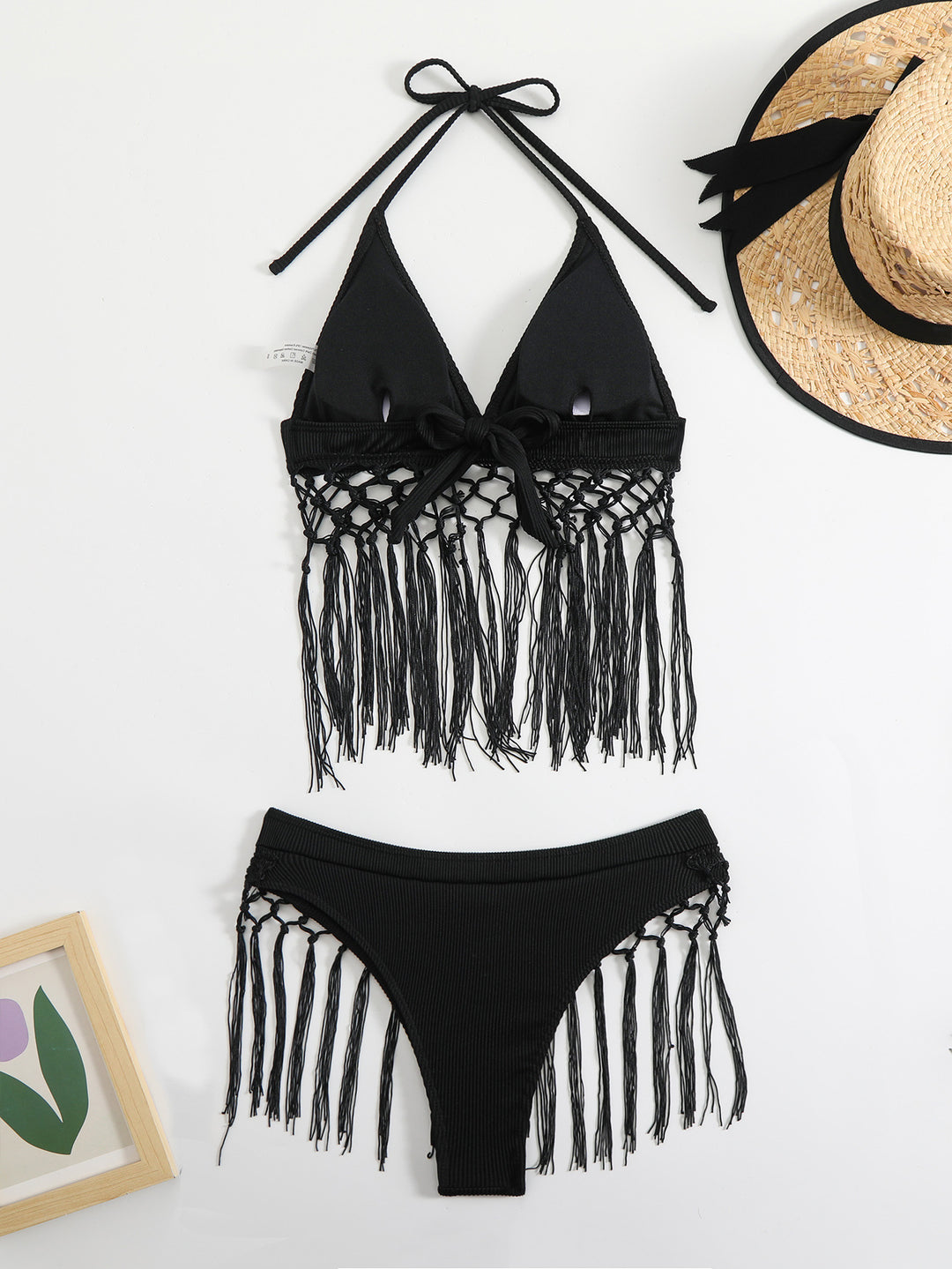 Damen Freizeitsommer-Bikini mit modischen Fransen R&B