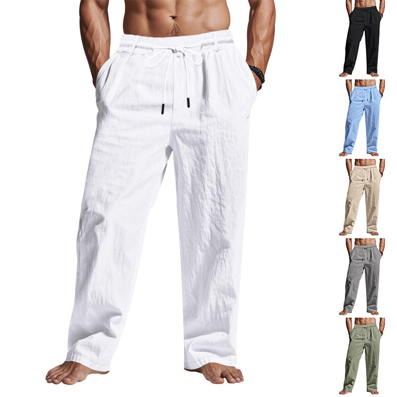 Herren entspannte Sommerhose mit elastischem Bund und praktischen Seitentaschen R&B