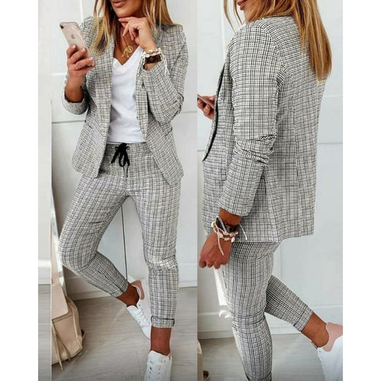 Damen Blazer und Hose Set R&B