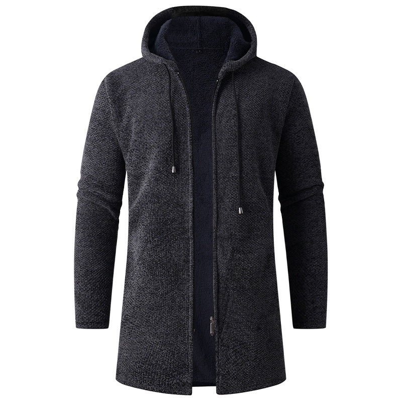 Herren lässige Kapuzenjacke mit weichem Innenfutter R&B