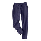 Damen Leichte Chinohose aus atmungsaktivem Leinenmix mit verstellbarem Bund R&B
