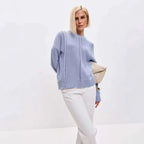 Damen Grober Strickpullover mit eleganter Struktur und weitem Schnitt R&B