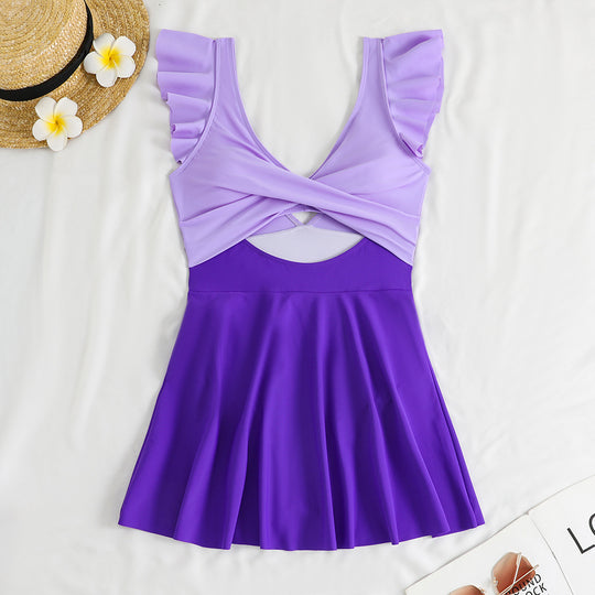 Damen Schwimmanzug mit voluminösen Rüschendetails R&B