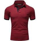 Herren Poloshirt mit modernen Punktdesign und atmungsaktiven Eigenschaften R&B