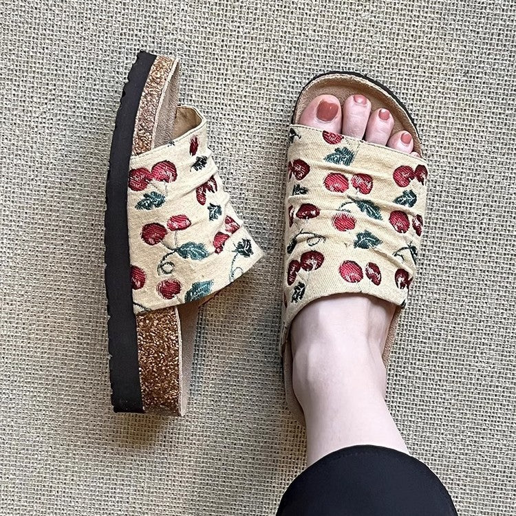 Damen modische Clogs mit floralem Design und rutschfester Sohle R&B