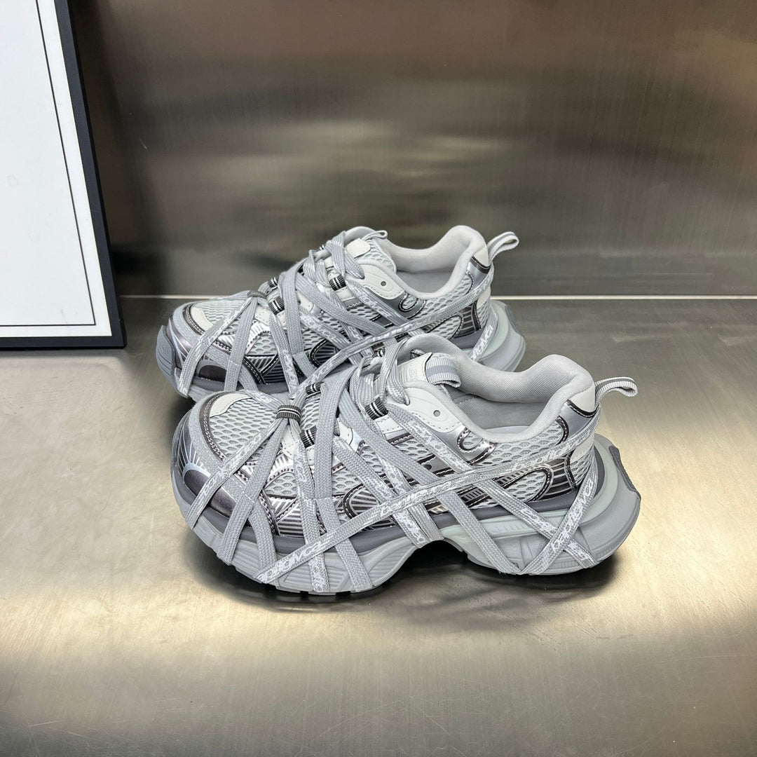 Damen Sportliche Hybrid Sneakers mit elastischer Netzstruktur und stabiler Gummisohle R&B