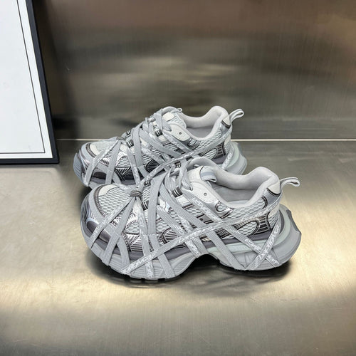 Damen Sportliche Hybrid Sneakers mit elastischer Netzstruktur und stabiler Gummisohle R&B