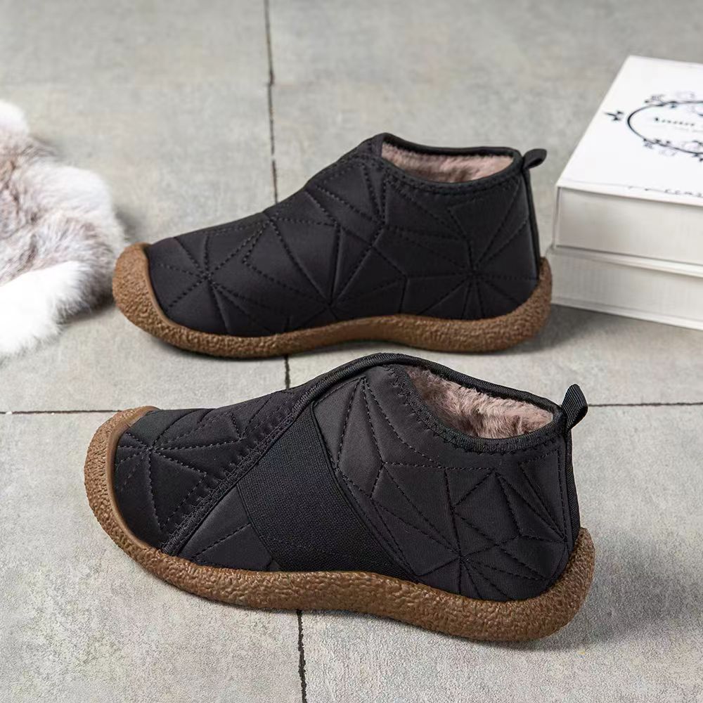 Damen Gemütliche Fleece-Hausschuhe mit rutschfester Sohle R&B