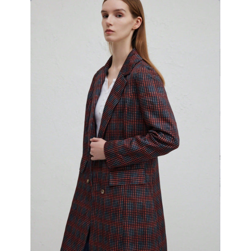 Damen Blazer mit Karo-Muster und schickem Schnitt R&B