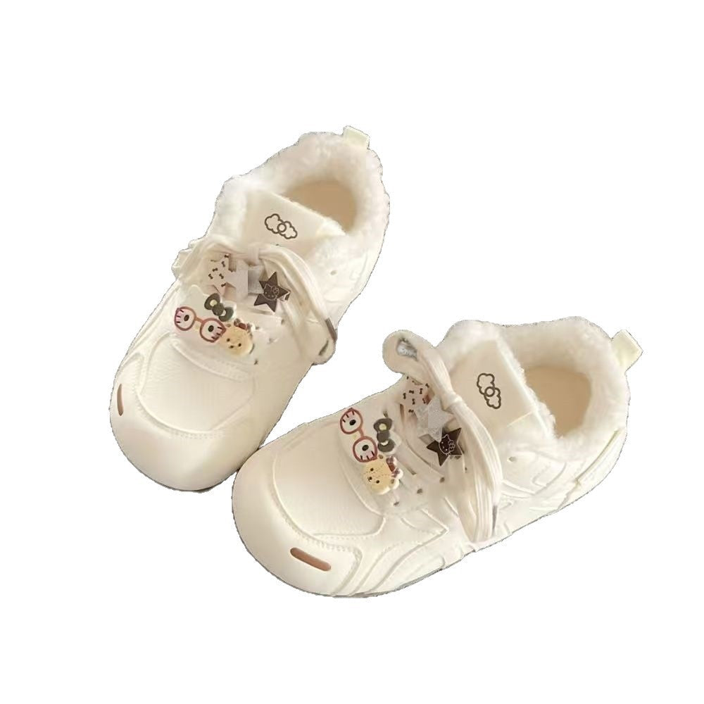 Damen Sneaker mit kuscheligem Innenfutter und dekorativen Applikationen R&B