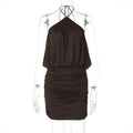 Damen Raffiniertes Wickelkleid mit Spaghetti-Trägern und gerafftem Saum R&B