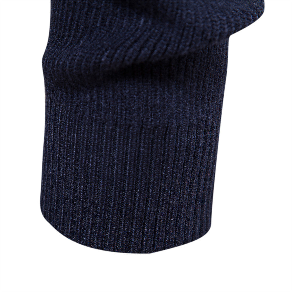 Herren Strickjacke mit modischem Stehkragen und Reißverschluss R&B