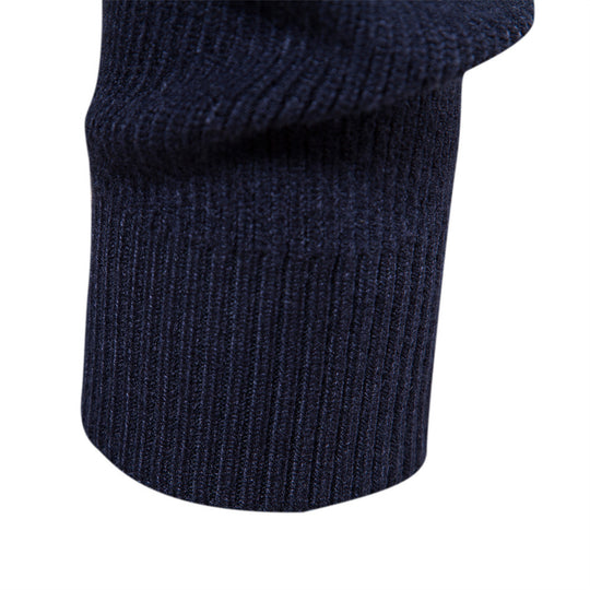 Herren Strickjacke mit modischem Stehkragen und Reißverschluss R&B