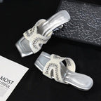 Damen Glamouröse Plateau-Pantoletten mit elegantem Riemchen-Design R&B