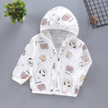 Unisex nan leichte Kapuzenjacke für Kleinkinder mit süßem Tierprint und Reißverschluss  R&B