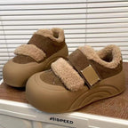 Damen Gemütliche und warme Hausschuhe mit verstellbarem Riemen R&B