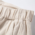 Damen lockere Baumwollhose mit verstellbarem Bund