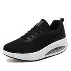 Damen nan keilabsatz-Walkingschuh mit sichtbarem Luftkissen, atmungsaktivem Strickobermaterial und rutschfester Laufsohle R&B