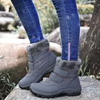 Damen Winterstiefel mit Klettverschluss und Warmfutter R&B