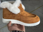Damen Kuschel-Stiefeletten mit weichem Kunstfellkragen und rutschfester Sohle R&B