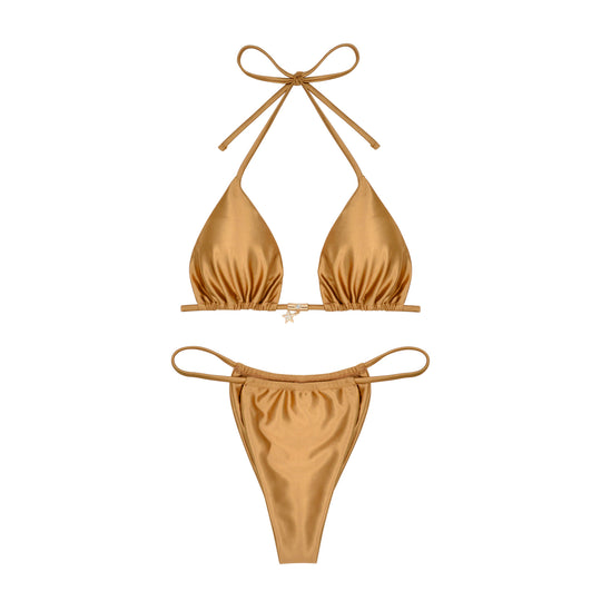 Damen Triangel-Bikini mit glanzvollem Material R&B