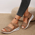 Damen Komfort-Sandalen mit modischem Riemendesign und funkelnden Strassakzenten R&B