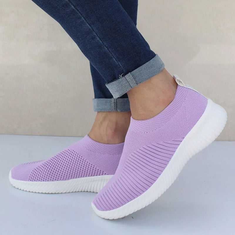 Damen atmungsaktive Sneaker mit elastischem Obermaterial und rutschfester Sohle R&B