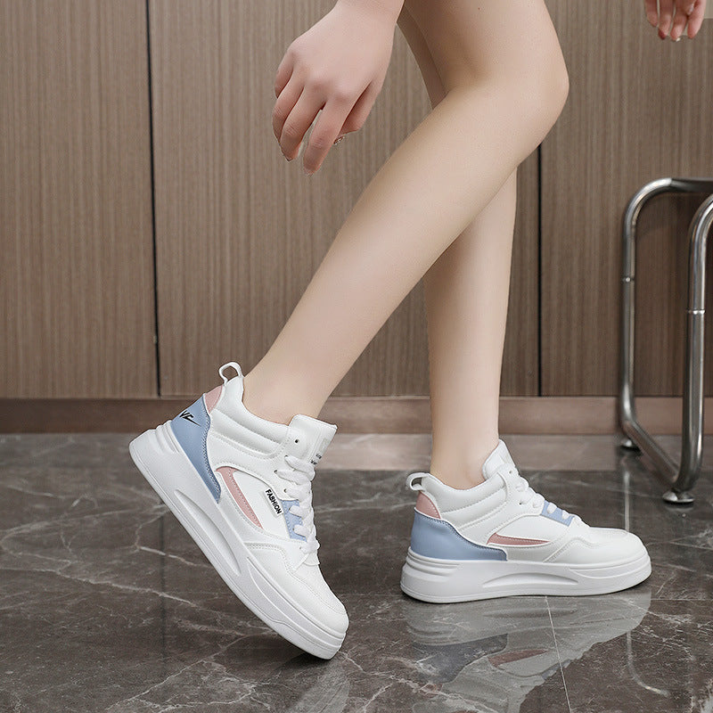 Damen modische High-Top Sneaker mit atmungsaktivem Mesh und dämpfender Sohle R&B