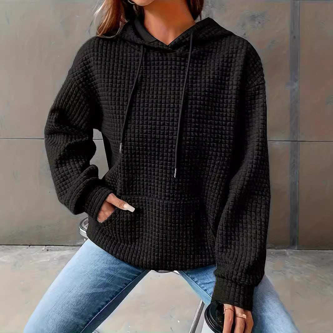 Damen lässiger Kapuzenpullover mit strukturiertem Design R&B
