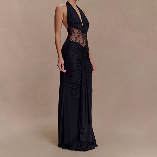 Damen Elegantes Abendkleid mit raffinierten Spitzeneinsätzen R&B