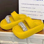 Damen modische Clogs mit eleganter Glitzerapplikation und bequemer Sohle R&B