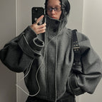 Damen Oversized Wolljacke mit modernem Schnitt und praktischen Taschen