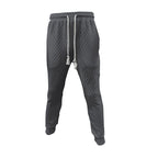 Herren nan Jacquard-Loungewear-Set mit Polokragen Kordelzugbund und konisch geschnittener Jogginghose R&B