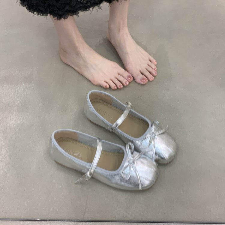 Damen Ballerinas mit dekorativem Riemchen und bequemem Fußbett R&B