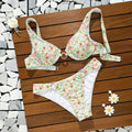 Damen Bikini-Set mit floralem Muster und verstellbaren Trägern R&B