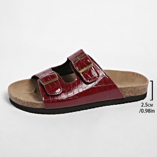 Damen Clogs mit verstellbaren Doppelschnallen R&B