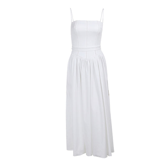 Damen Elegantes Maxikleid mit schmalem Schnitt und in der Taille gerafftem Design R&B