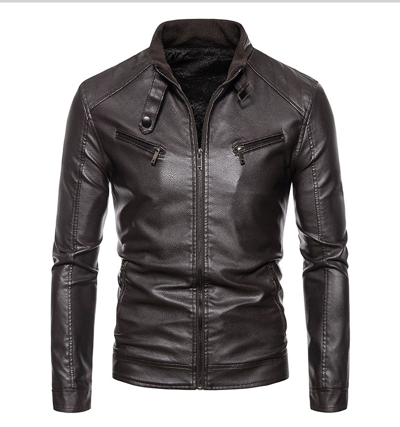 Herren jacke mit modernem Stehkragen und innovativen Reißverschlusstaschen R&B
