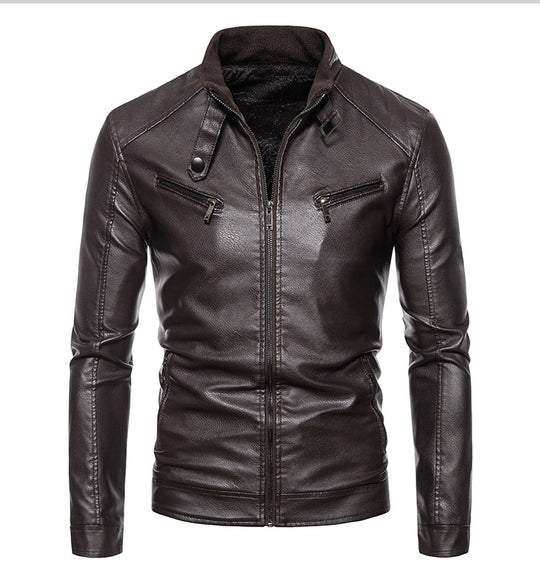 Herren jacke mit modernem Stehkragen und innovativen Reißverschlusstaschen R&B