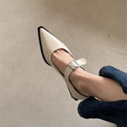 Damen elegante Riemchen-Pumps mit schickem Blockabsatz und spitzer Zehenpartie R&B