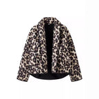 Damen Steppjacke im eleganten Leopardenmuster R&B