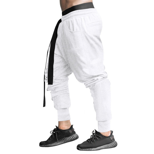 Herren Modische Freizeithose mit elastischem Bund und stylischem Kordelzug R&B