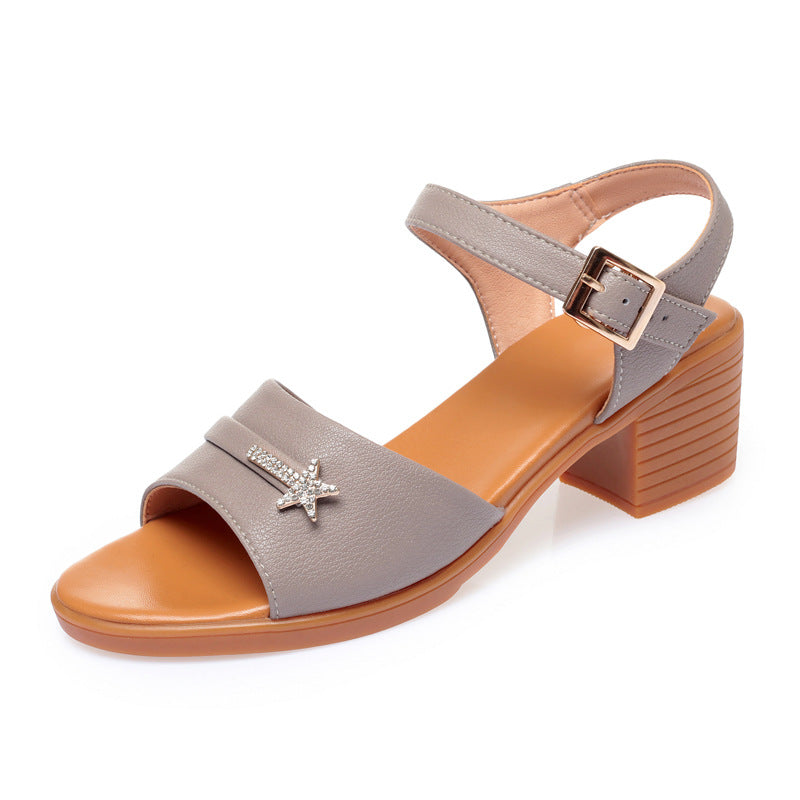 Damen Elegante Sandaletten mit modischem Riemen und komfortablem Blockabsatz R&B