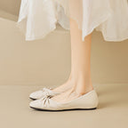 Damen Ballerinas mit elegantem Knotendesign und bequemer Sohle