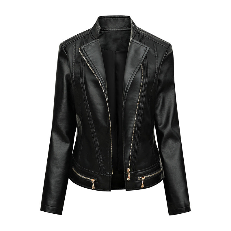 Damen hautenge Kunstlederjacke R&B