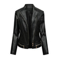 Damen hautenge Kunstlederjacke