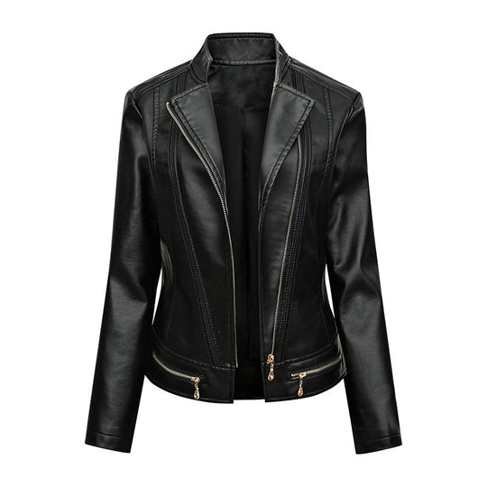 Damen hautenge Kunstlederjacke R&B